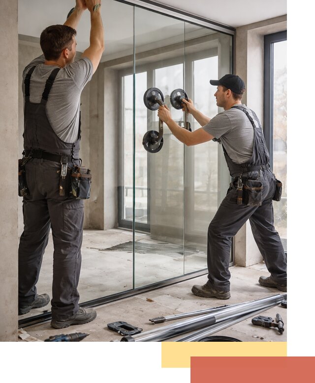 Цельностеклянные перегородки под ключ в Большом Камне