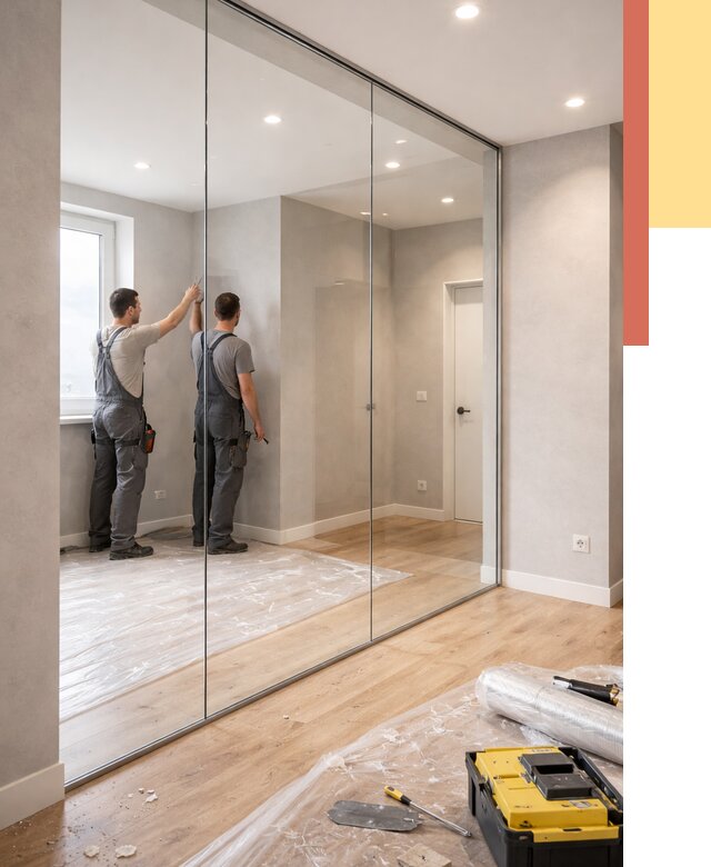 Безрамные стеклянные перегородки в Большом Камне — монтаж от 9634 руб. | ОТДЕЛОЧНИК-Бль