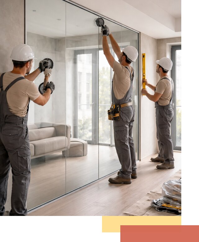 Перегородки из закаленного стекла в Большом Камне для офисов и квартир