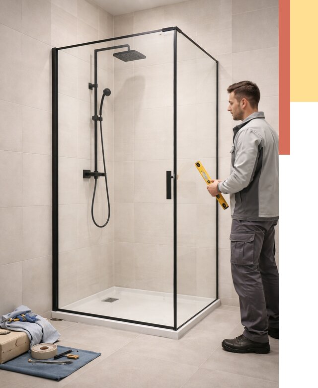 Стеклянные перегородки для душа в Большом Камне от 12676 руб. | Монтаж под ключ — ОТДЕЛОЧНИК-Бль