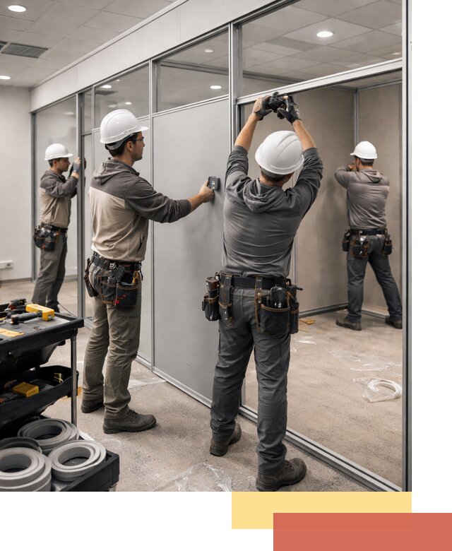 Мобильные офисные перегородки под ключ в Большом Камне