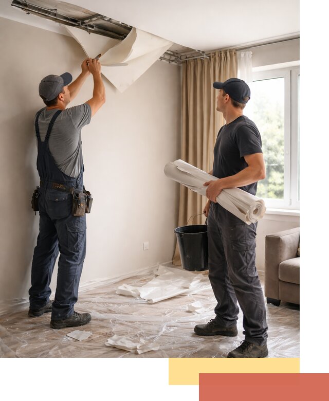 Демонтаж натяжного потолка в Большом Камне быстро и аккуратно