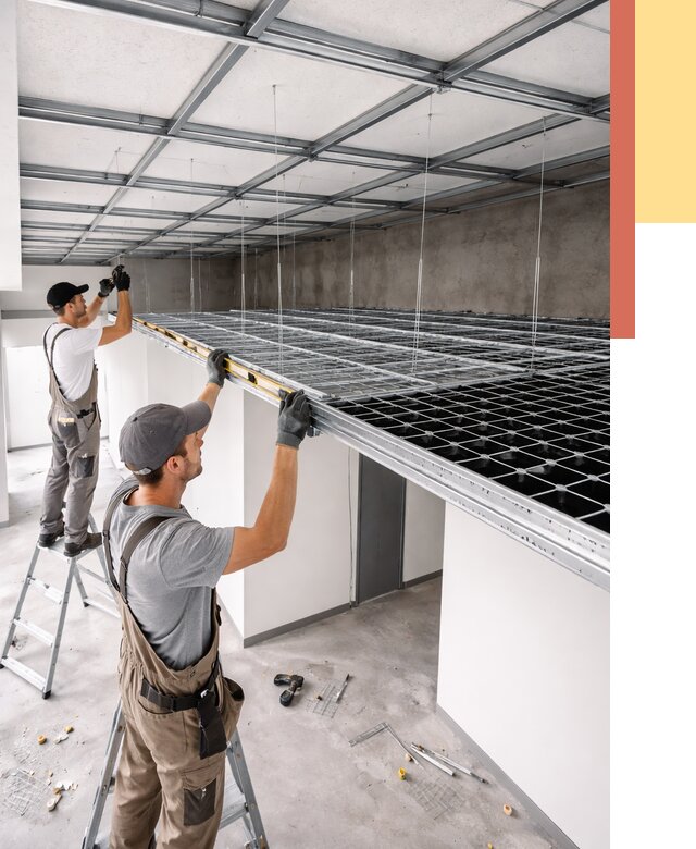 Монтаж потолка грильято в Большом Камне от 456 руб./м² — быстрая сборка под ключ | ОТДЕЛОЧНИК-Бль