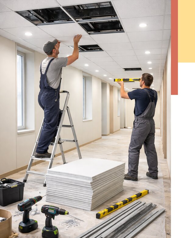 Ремонт потолка Армстронг в Большом Камне от 4563 руб. — быстро и недорого | ОТДЕЛОЧНИК-Бль