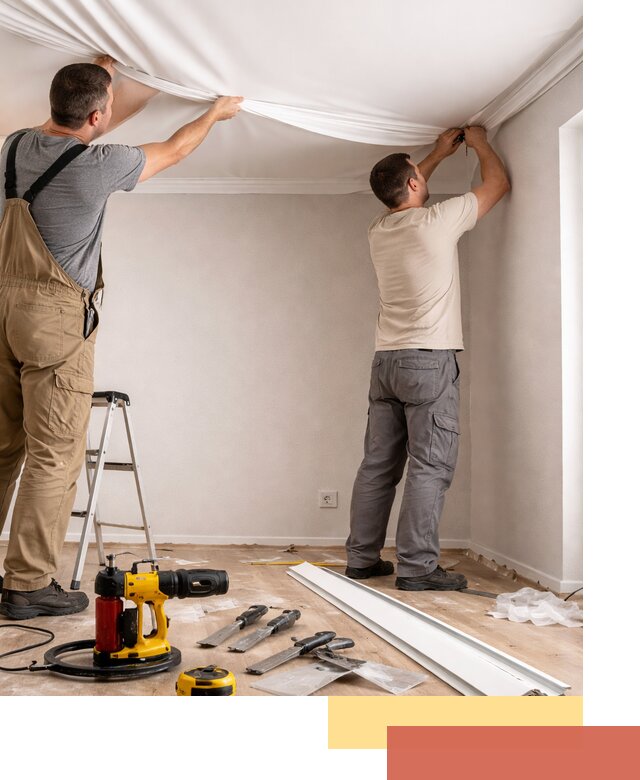 Монтаж ПВХ натяжного потолка в Большом Камне качественно и быстро