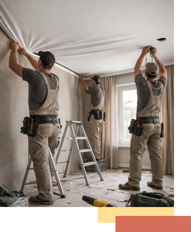 Монтаж матового натяжного потолка в Большом Камне качественно и быстро