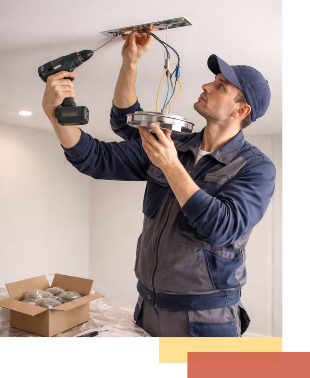 Установка люстры в натяжной потолок в Большом Камне