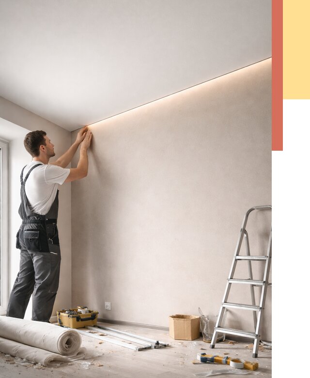 Теневые натяжные потолки в Большом Камне от 8316 руб. под ключ | ОТДЕЛОЧНИК-Бль