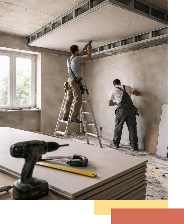 Двухуровневый потолок из гипсокартона в Большом Камне