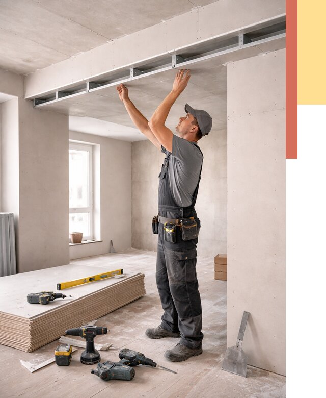 Потолок из гипсокартона с нишей в Большом Камне от 1268 руб. под ключ | ОТДЕЛОЧНИК-Бль