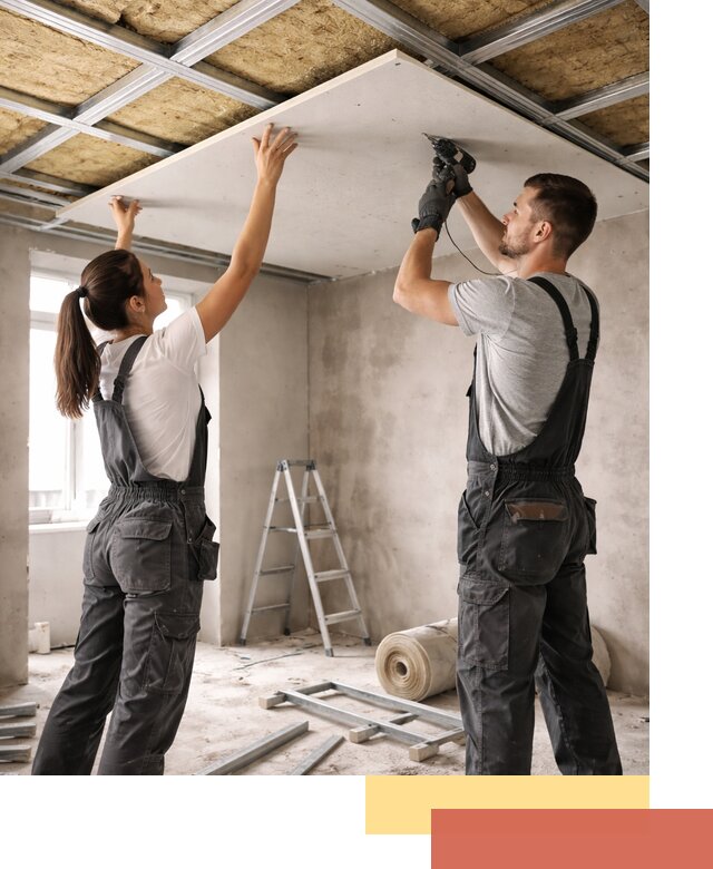 Звукоизоляция потолка из ГКЛ в Большом Камне профессионально и надежно