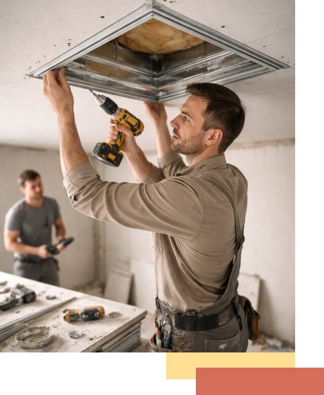 Монтаж люка в потолок из ГКЛ в Большом Камне