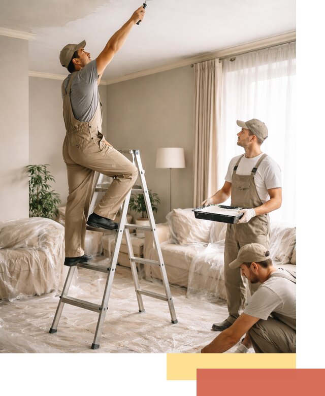 Покраска потолков акриловой краской в Большом Камне качественно и быстро