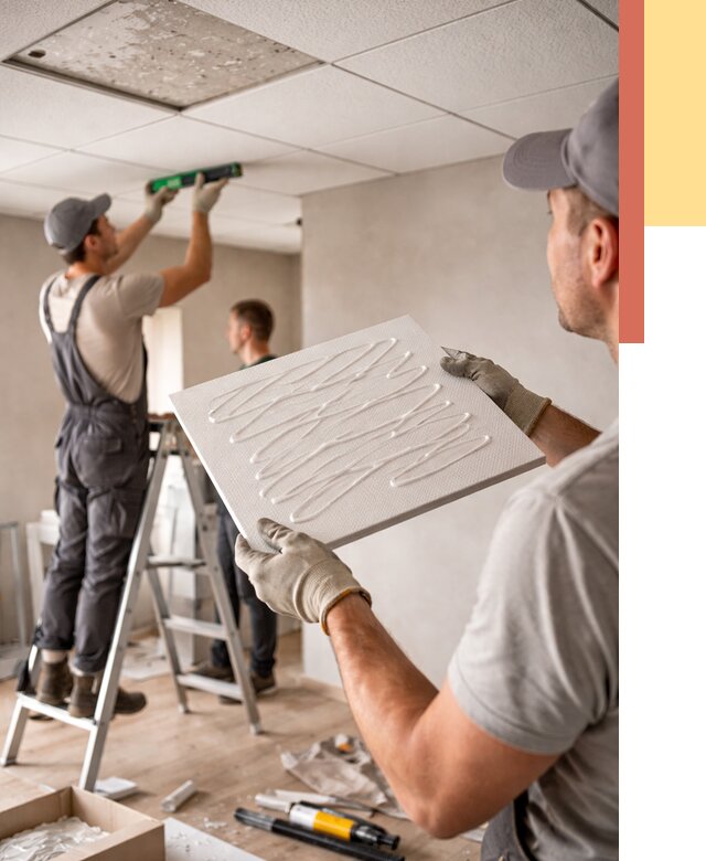 Монтаж потолочной плитки в Большом Камне от 4563 руб. — быстро и недорого | ОТДЕЛОЧНИК-Бль