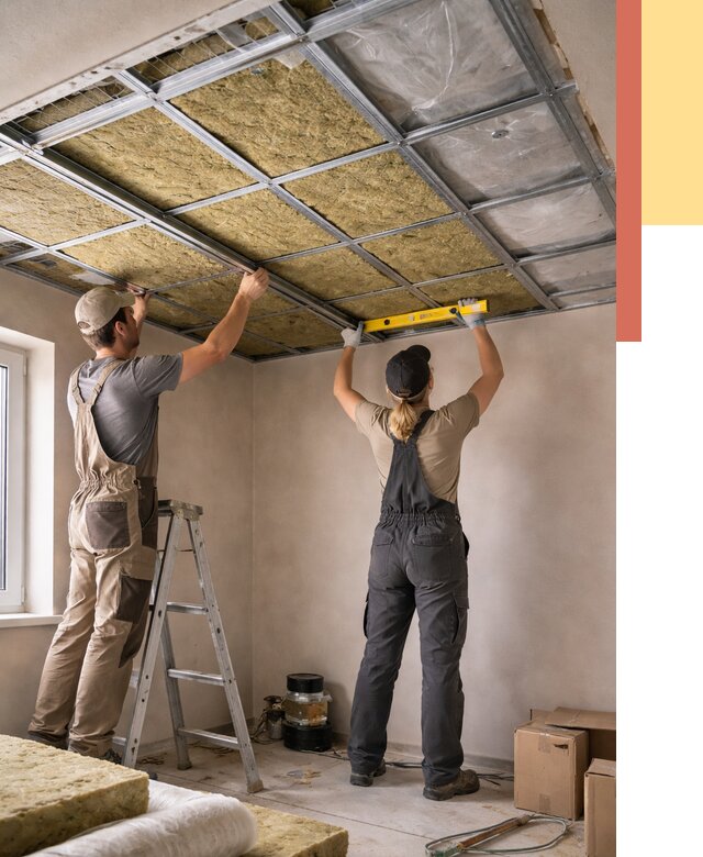 Шумоизоляция потолка в Большом Камне от 1268 руб. под ключ — услуги ОТДЕЛОЧНИК-Бль